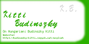 kitti budinszky business card